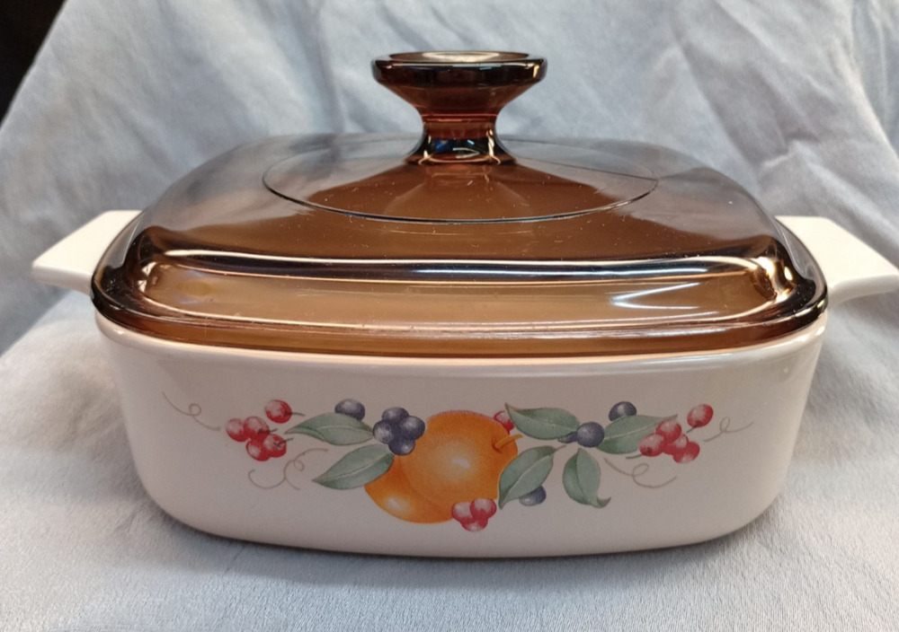 Vintage Corning Ware Abundance A-1-B 1 Liter Casserole Dish w/Lid